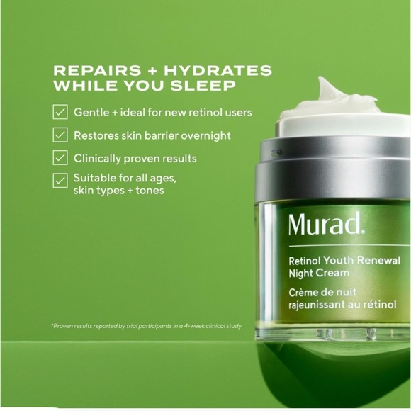 Murad | Retinal Youth Renewal Night Cream, 1.7 fl oz, NWT - Picture 10 of 12